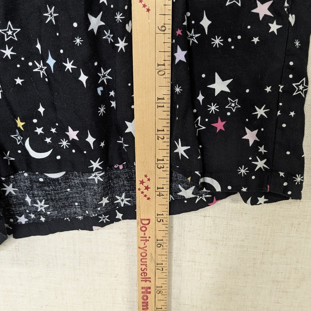 Joyspun Celestial Sleep Shorts Black White Stars Moon Plus Size 3X - Picture 9 of 10